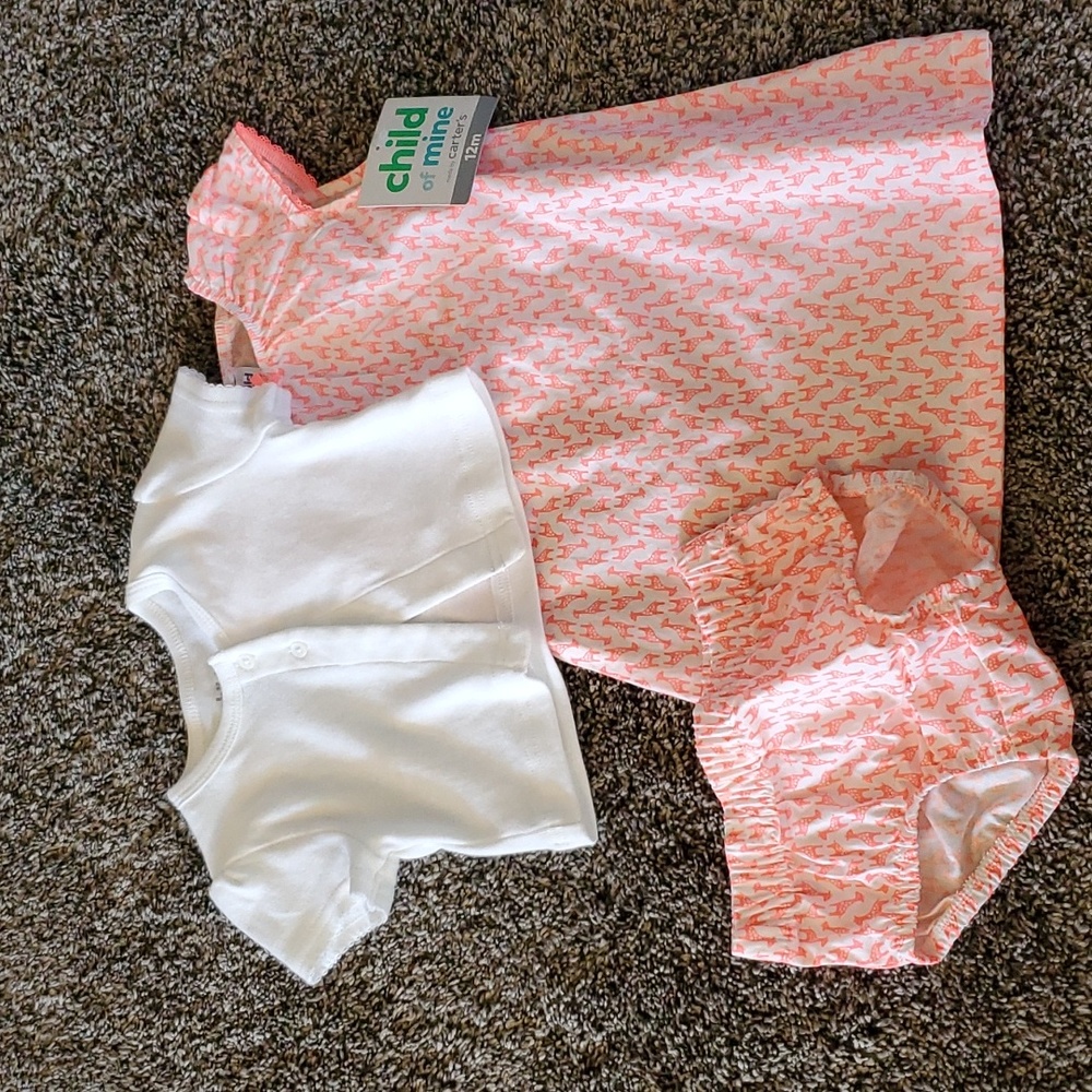 NWT Child of Mine Giraffe Print Outfit